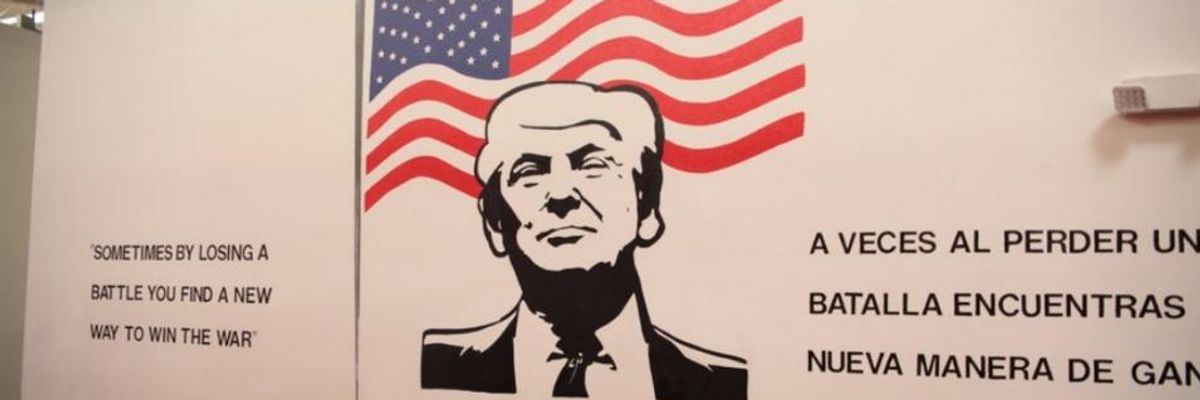 Children's Detention Center Tour Reveals Trump Mural That Would Look 'In Place In a Banana Republic'