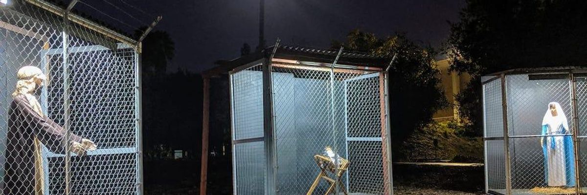 "It Is About Perseverance Against Cruelty": California Church's Nativity Scene Shows Holy Family Separated in Cages