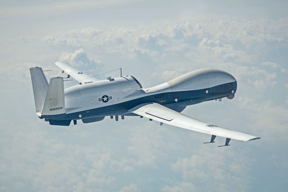 A Northrup Grumman MQ-4C Triton drone.