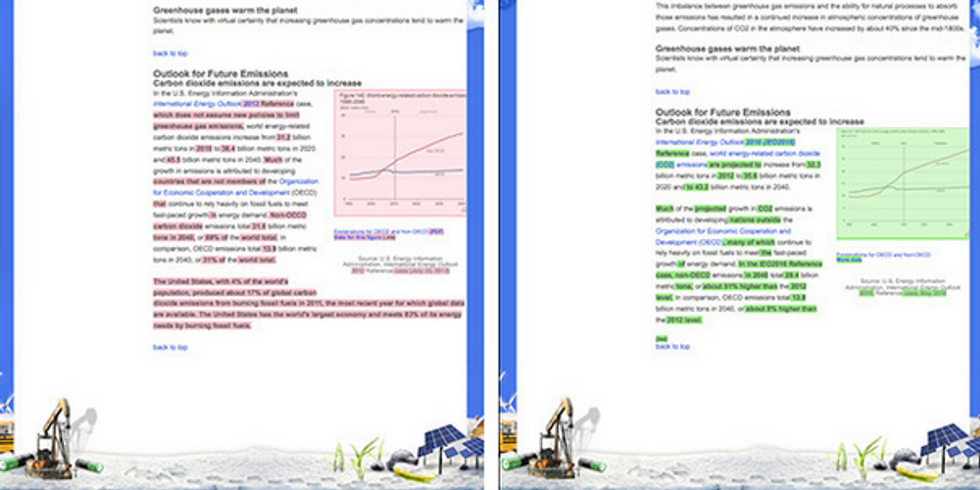 A page from the U.S. Energy Information Administration's