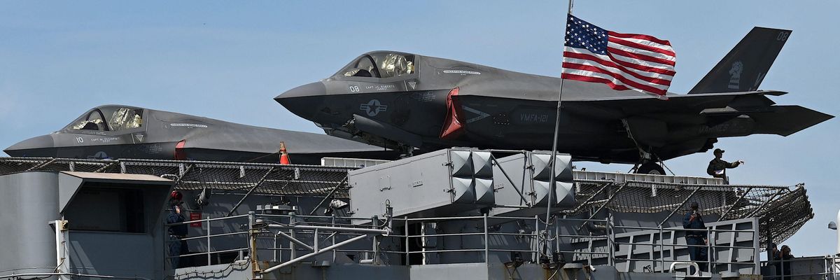 A pair of F-35B Lightning II aircraft