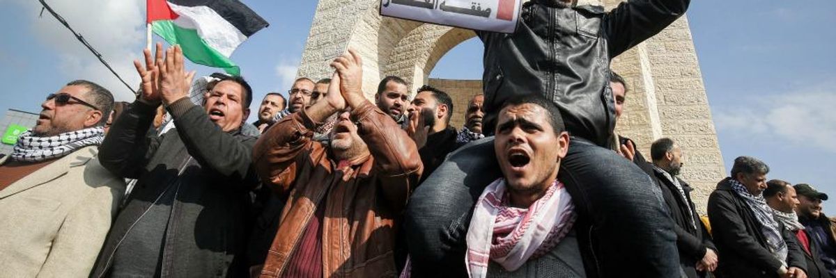 'We Will Resist It in Every Way': Palestinians Call for World to Reject Anti-Peace Deal Put Forth by Trump and Netanyahu