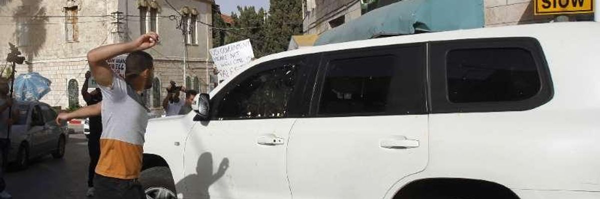 'You Are Not Welcome in Palestine': US Delegation Egged in Occupied West Bank