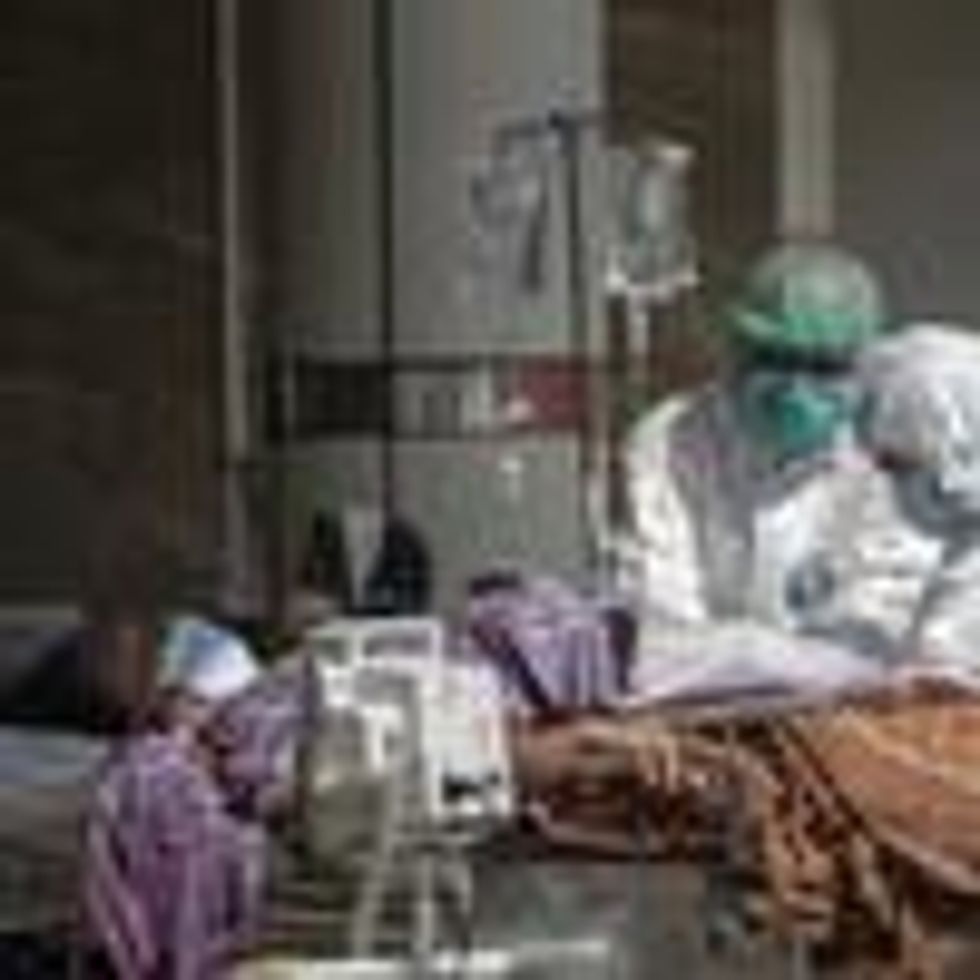 A patient receives treatment at a hospital in Indonesia