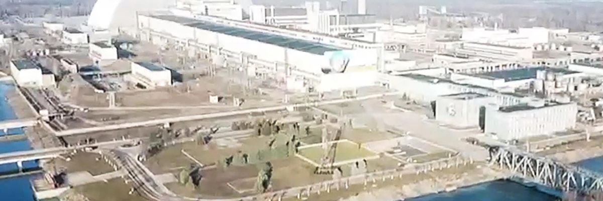 A photo shows a nuclear facility in Ukraine