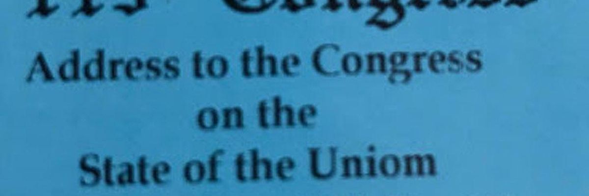 When a Ridiculous Typo Pretty Much Says It All: GOP-Controlled House Prints Tickets for Trump #SOTUniom