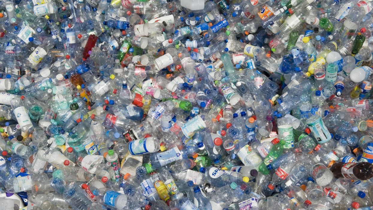 A pile of used plastic bottles.
