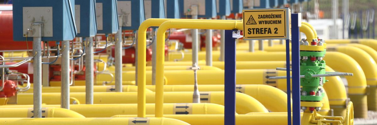 A Polish gas facility is pictured