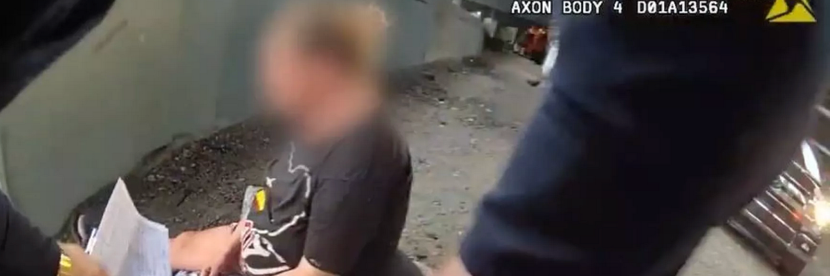 A pregnant woman was given a ticket while in labor