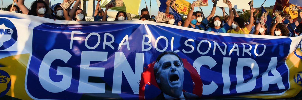 A protest against Brazilian President Jair Bolsonaro