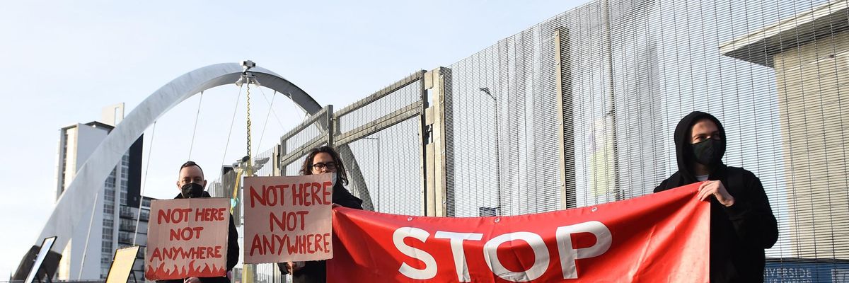 A protest against Shell's Cambo oil field project