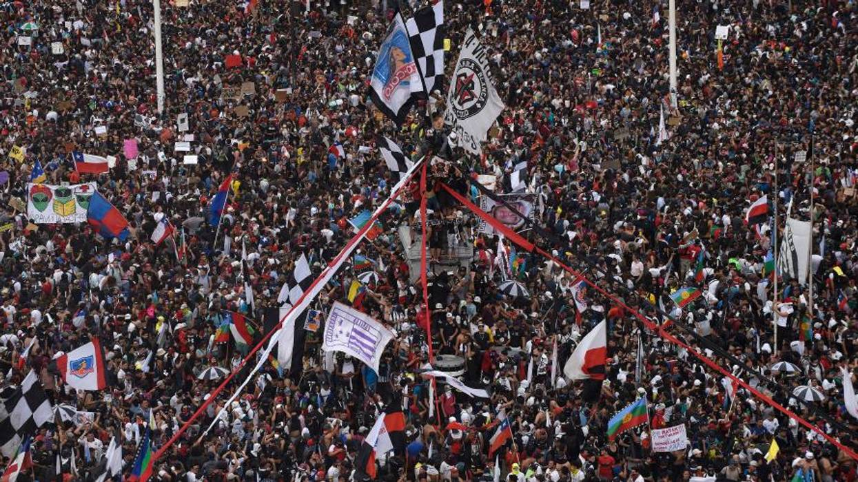 A protest in Chile in 2019.