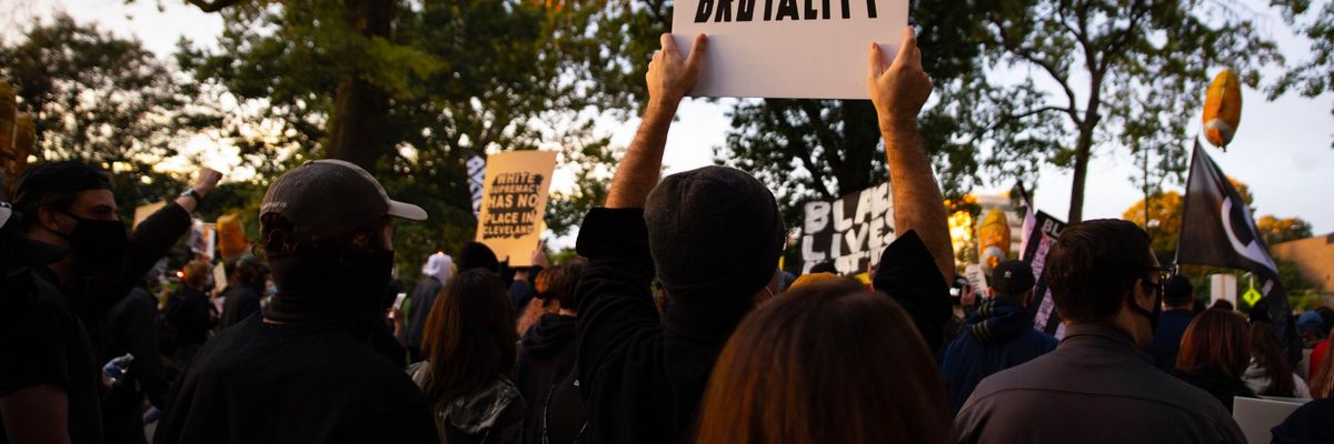A protest in Cleveland