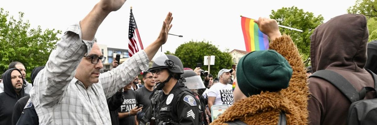 A protest in Glendale. 