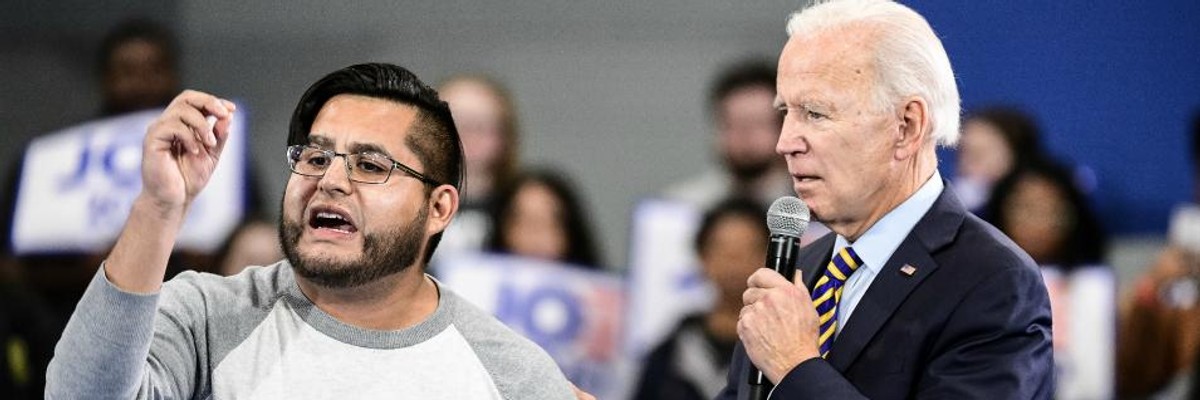 Biden Under Fire for Telling Immigrant Rights Activist Demanding End to Deportations to 'Vote for Trump'