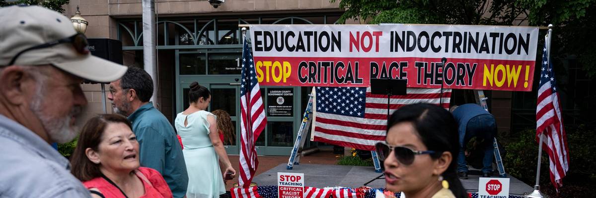 A rally against "critical race theory"