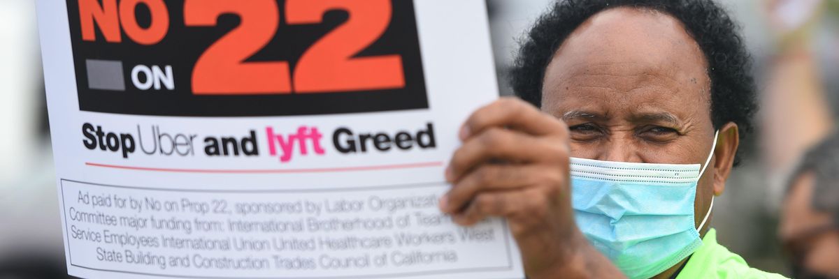 To Stop Corporate Power Grab, Gig Workers 'Want Everybody to Vote No' on Prop 22 in California
