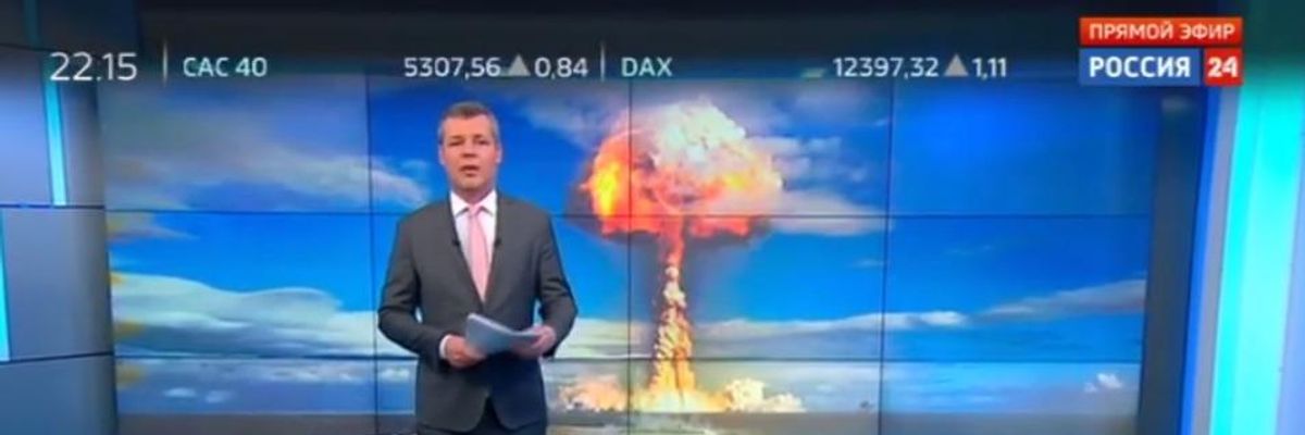 As Trump's Threats Spark Fear of Nuclear War, Russian Newscast Urges Citizens to Prepare for Conflict