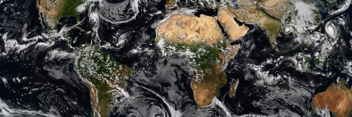 A satellite image from the National Oceanic and Atmospheric Administration