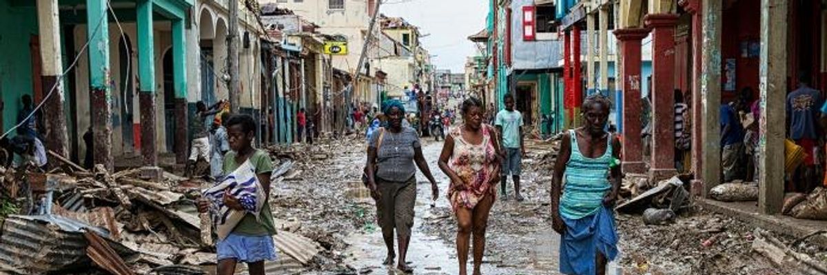 Dumb and Dumber:  Foregrounding Climate Justice from Harvey to Haiti's Matthew