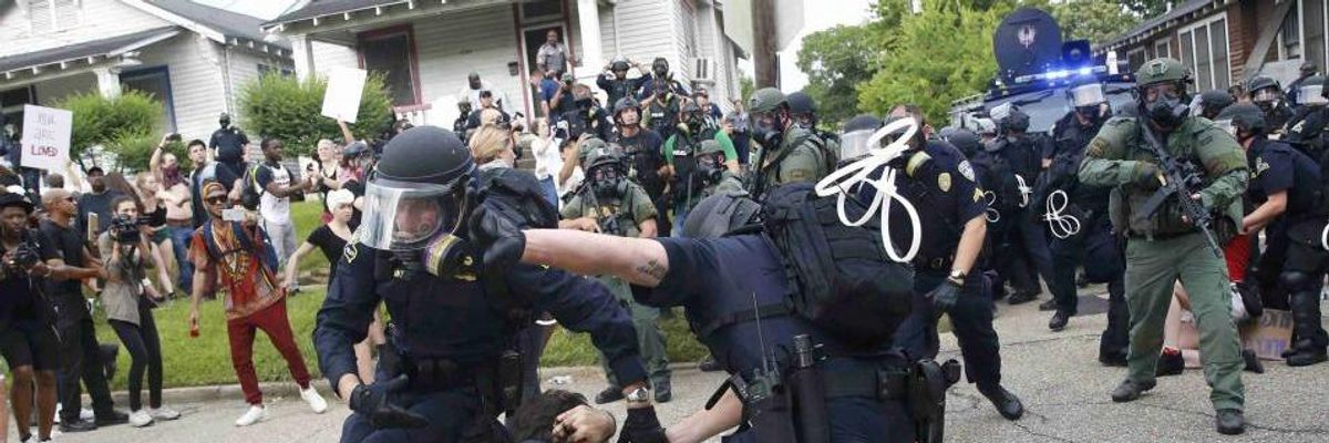 Tensions High as Combat-Ready Police Confront National Black Lives Matter Protests