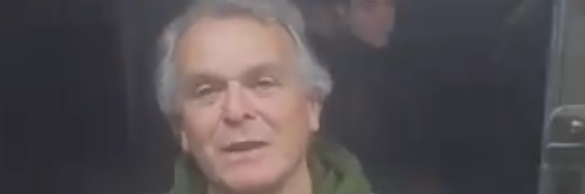 A screenshot of former State Department official Stuart Seldowitz making racist remarks to a Manhattan food vendor.