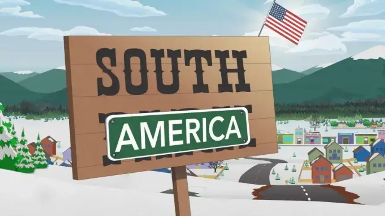 A screenshot of South Park renamed South America