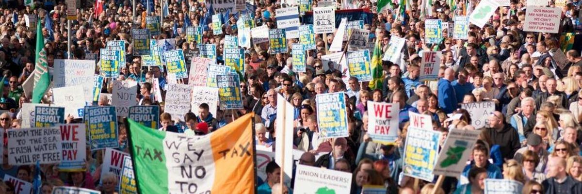 Sea of Irish Protesters:  'Water Is a Human Right!'