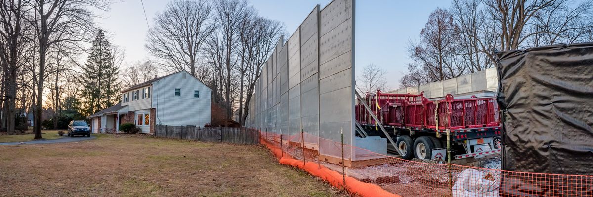 A section of a pipeline construction site in Pennsylvania