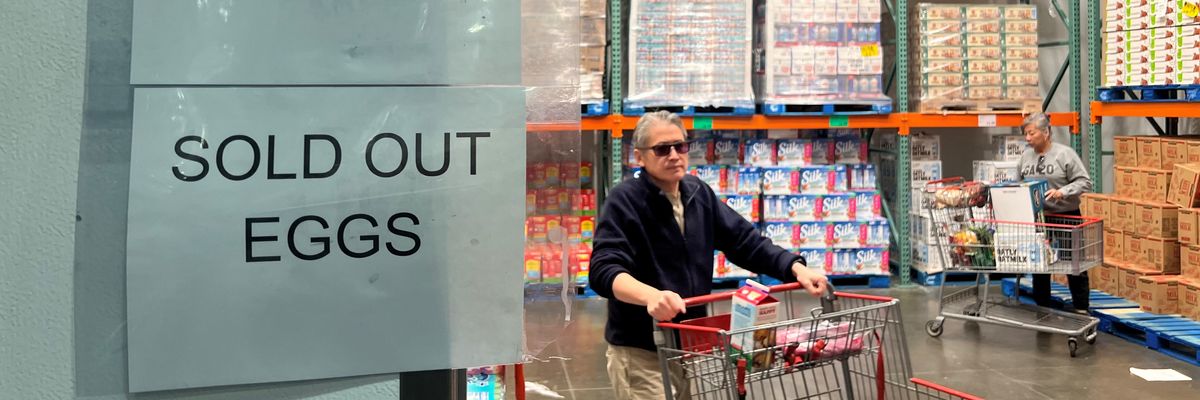A sign at Costco in Monterey Park, California
