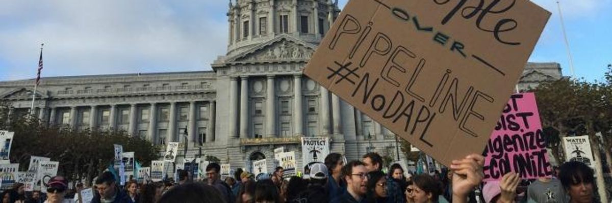 #NoDAPL Protests Loudly Declare: 'We Are Not Going Silently Into the Night'