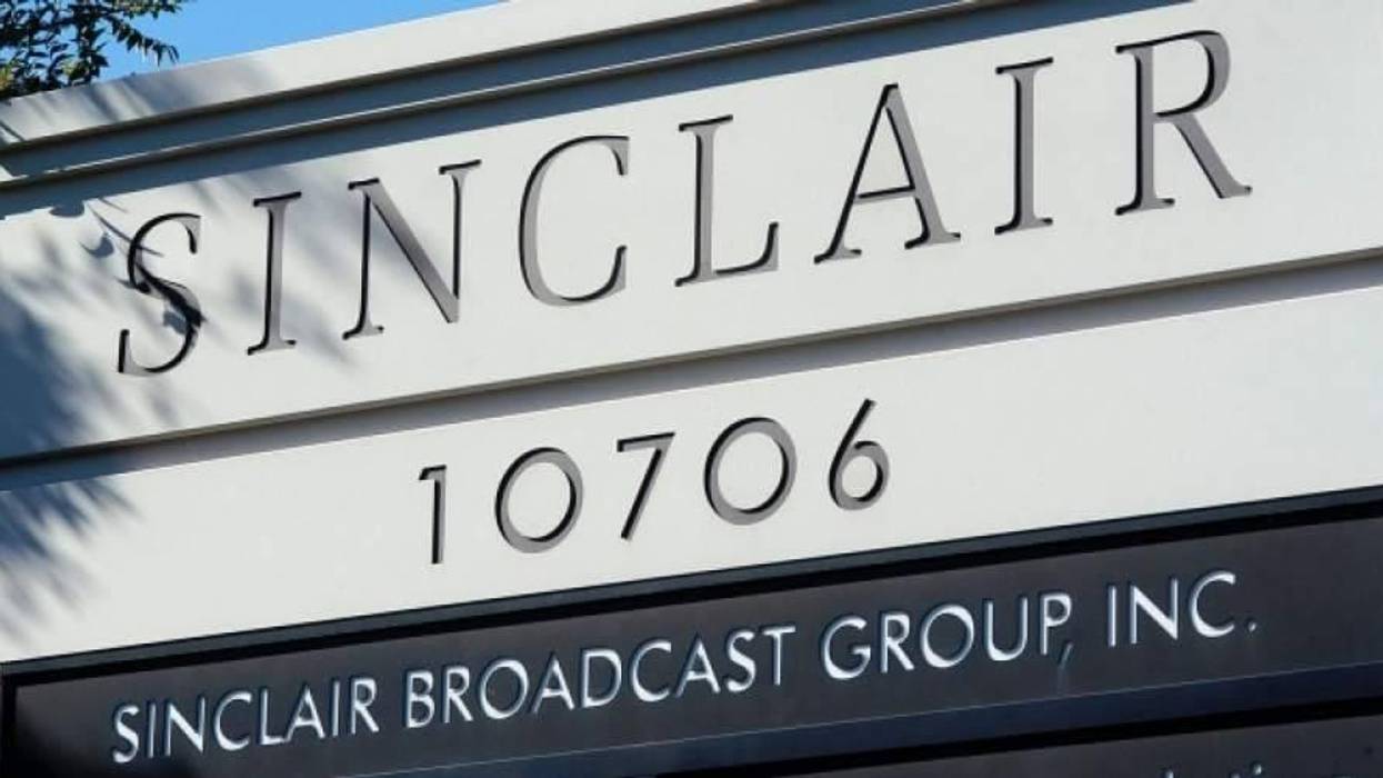 A sign for Sinclair Media.