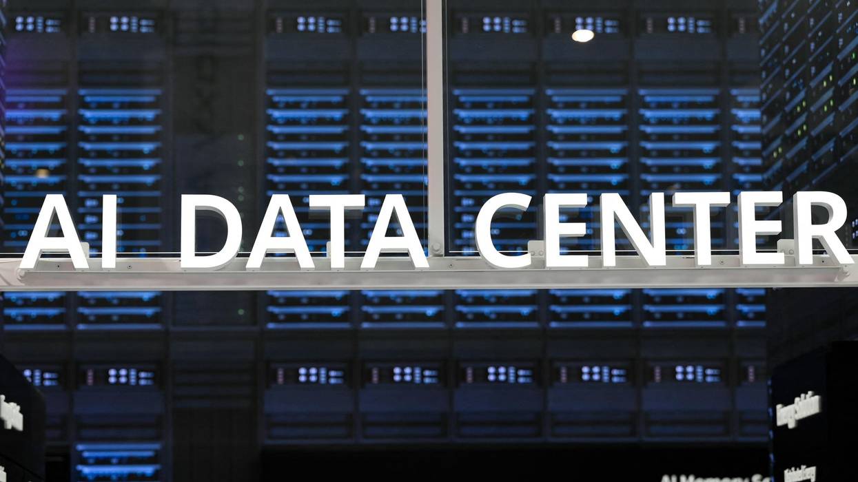 A sign reads "AI Data Center."