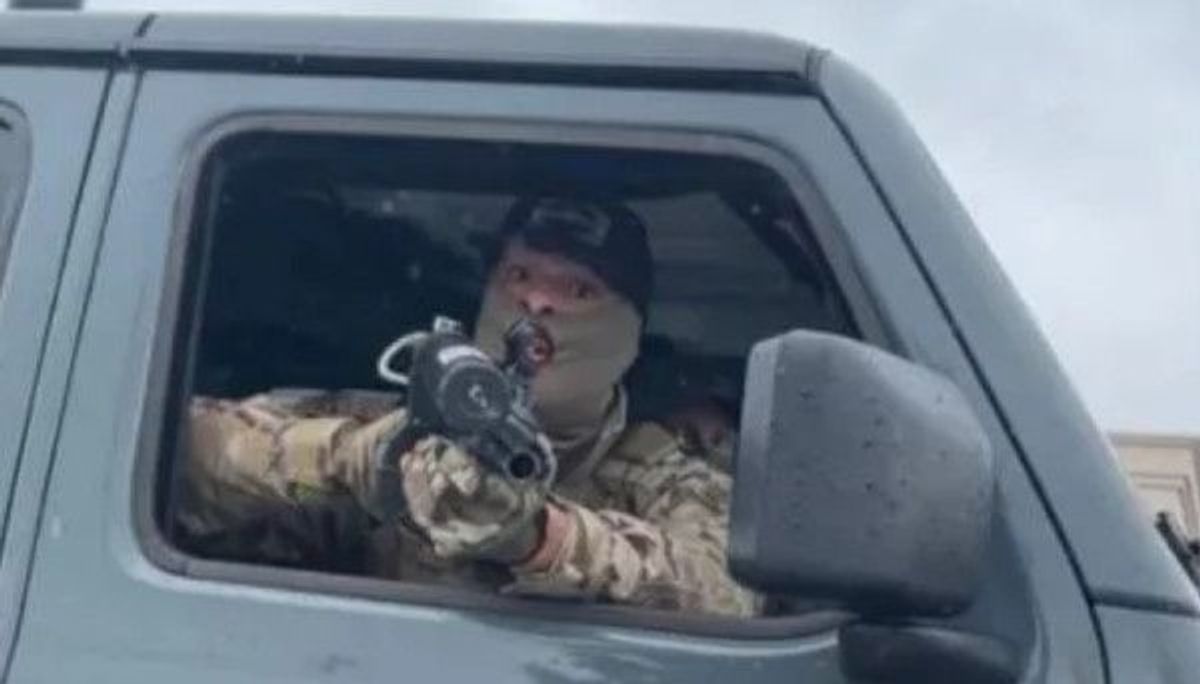 A so-called federal law enforcement official responds to being filmed.