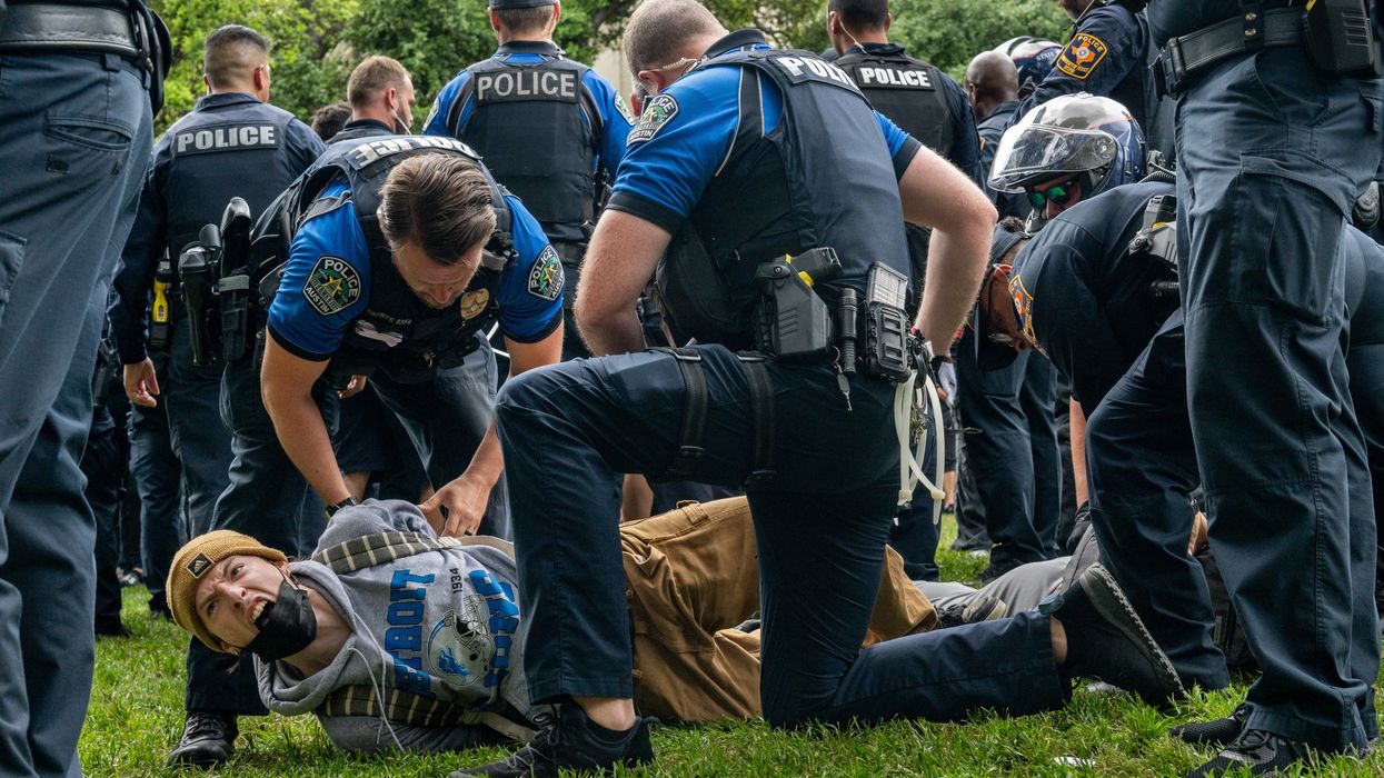 A student is arrested during a pro-Palestine demonstration