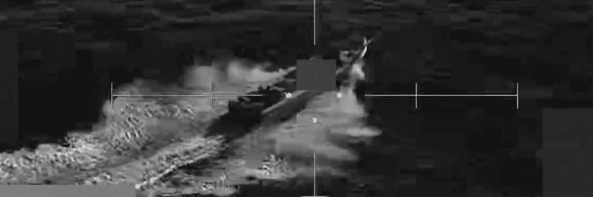 A surveillance image shows a boat in the Pacific Ocean