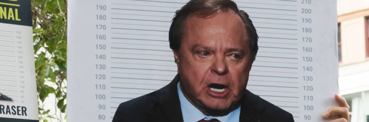 a symbolic wanted poster for Harold "Frackenstein" Hamm