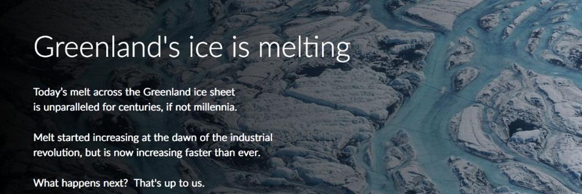 'Off the Charts': New Study Shows Greenland Ice Sheet Likely Hasn't Melted This Fast for More Than 7,000 Years