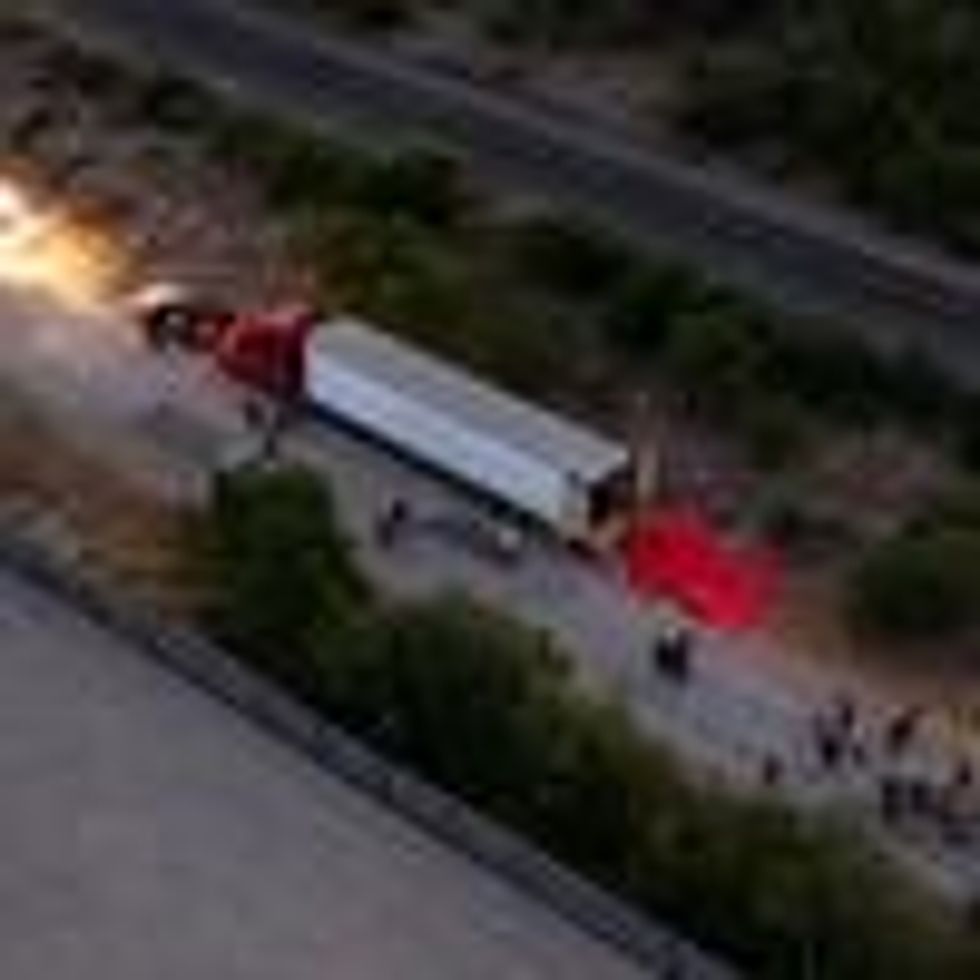 A trailer truck found in San Antonio