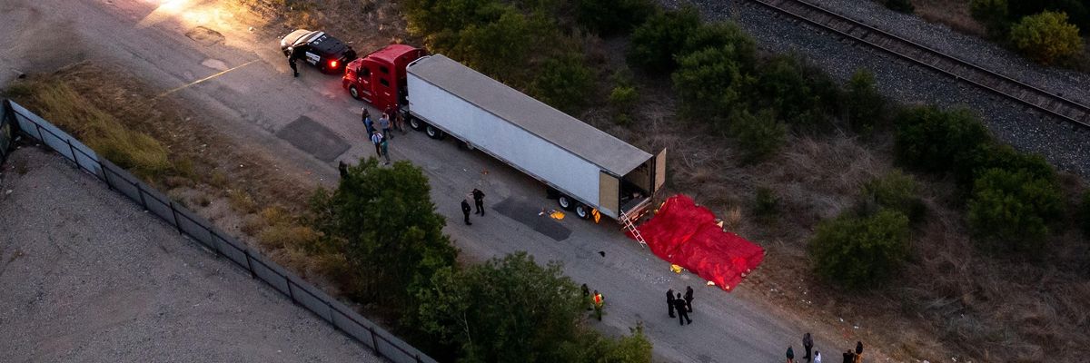 A trailer truck found in San Antonio