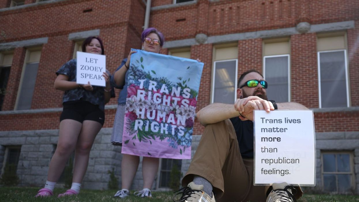 A trans rights protest.