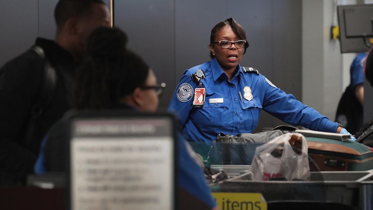 A TSA security officer at work