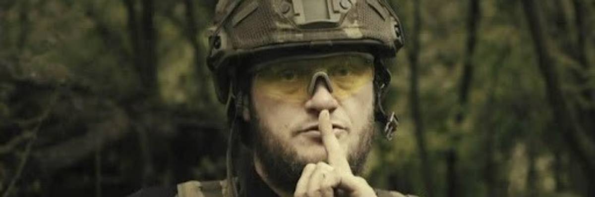 A Ukrainian soldier.