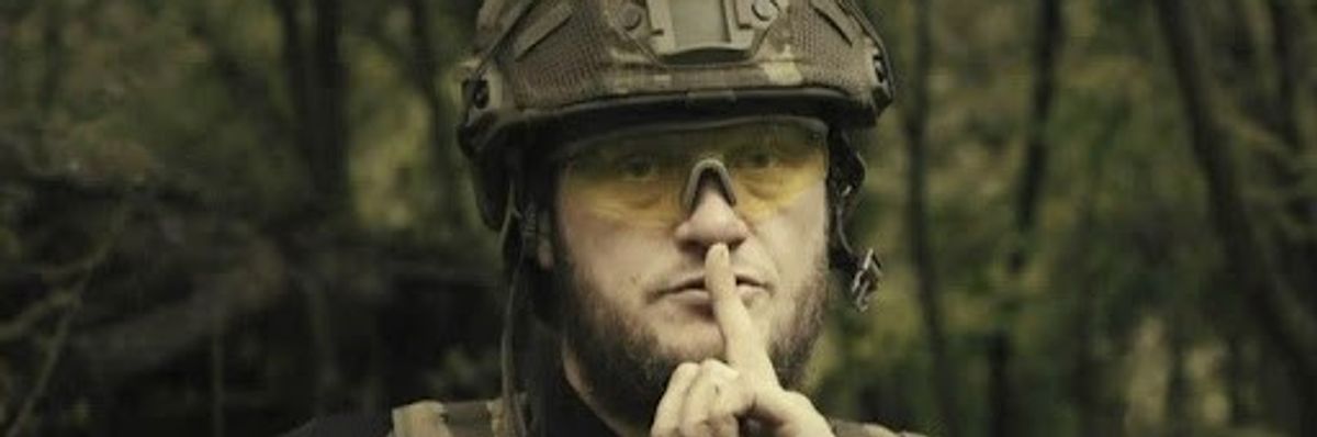 A Ukrainian soldier.