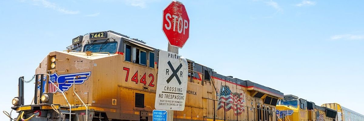 A Union Pacific freight train