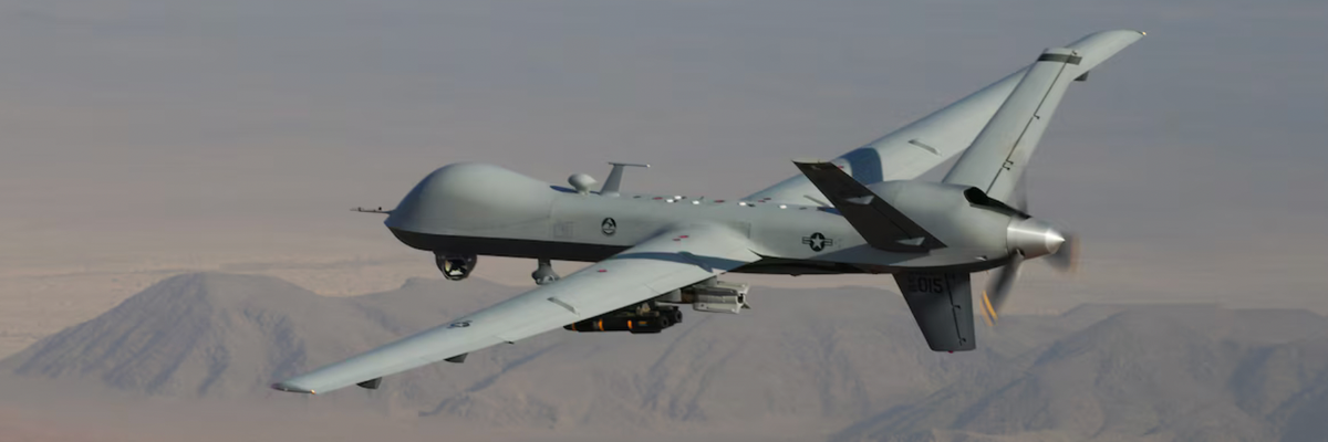 A US Air Force Reaper drone on a combat mission in Afghanistan