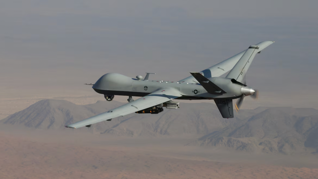 A US Air Force Reaper drone on a combat mission in Afghanistan