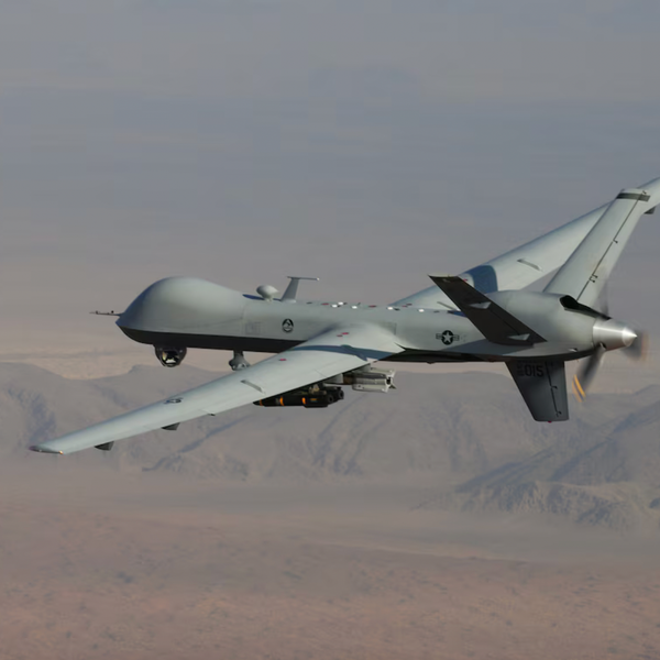 A US Air Force Reaper drone on a combat mission in Afghanistan