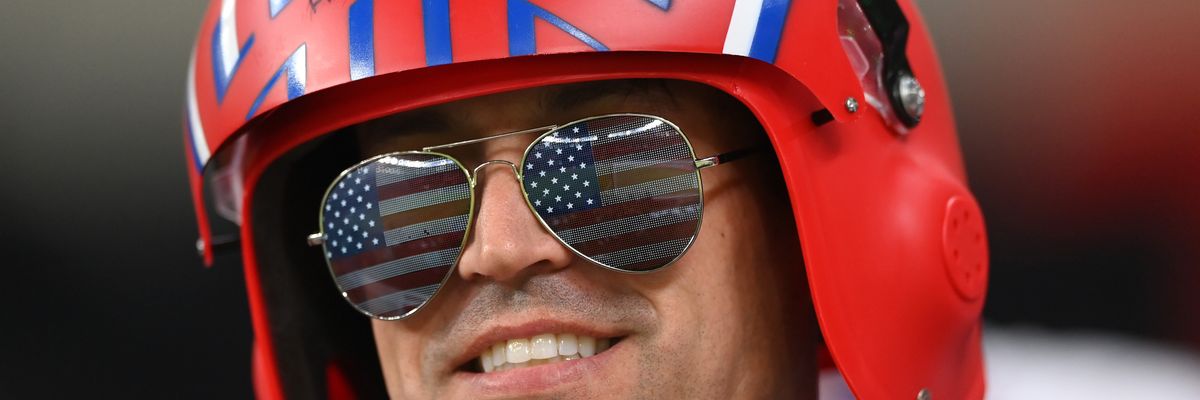 A US fan attends the 2022 World Cup