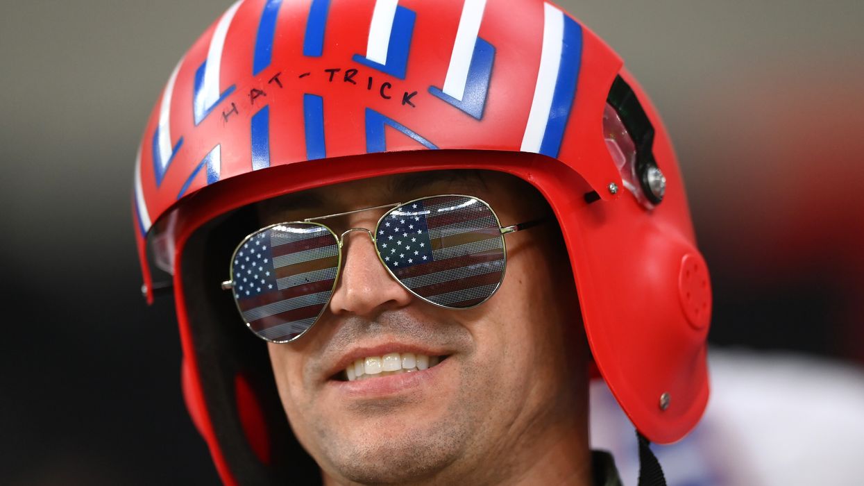 A US fan attends the 2022 World Cup